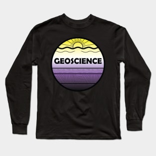 Nonbinary Pride Geoscience Cross Section Long Sleeve T-Shirt